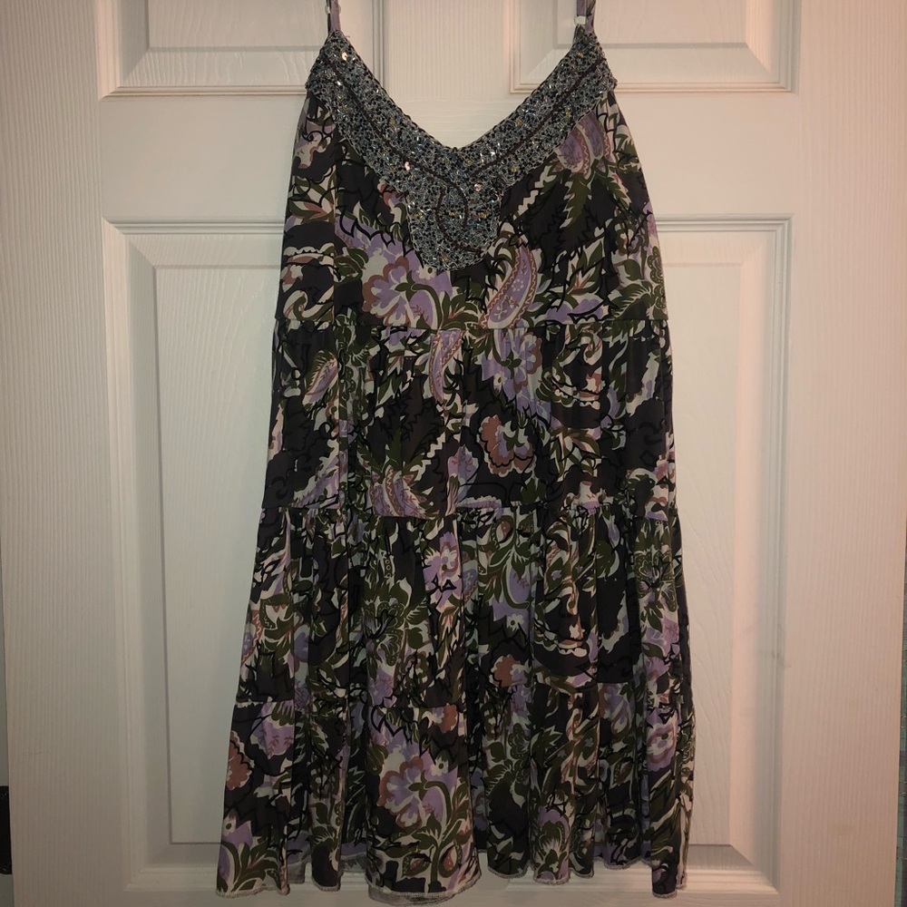 Free People Beaded Flowy Dress